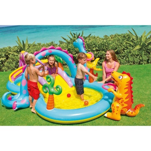 Piscina con scivolo parco - piscina,