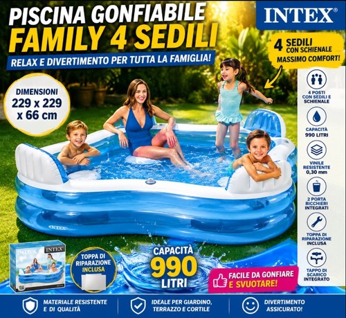 Piscina gonfiabile con - gonfiabile, sedili